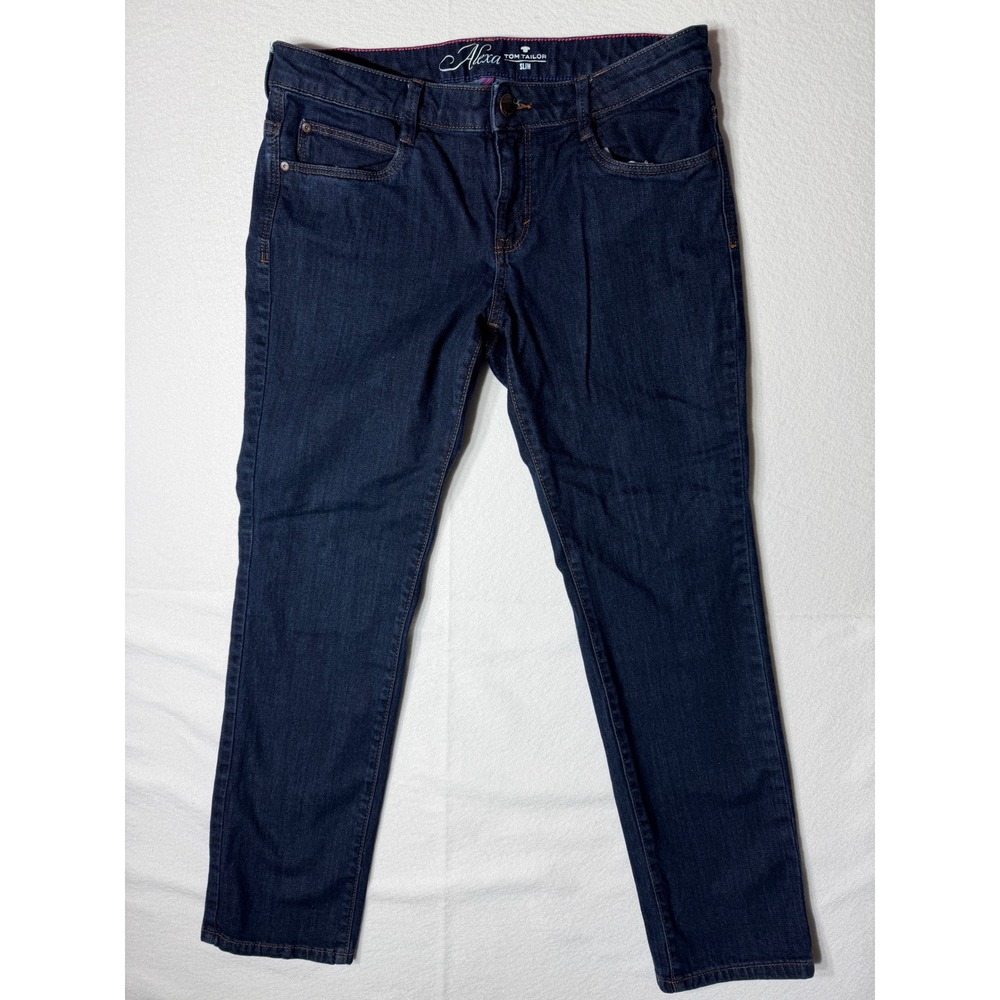 TOM TAILOR Alexa Slim‎ Fit Dark Wash Denim Jeans Women Size 32